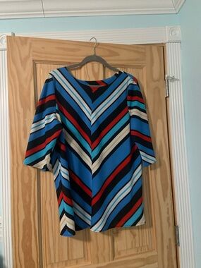 Colorful Bob Mackie Wearable Art Shirt.